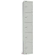 Elite Five Door Coin Return Locker with Sloping Top Grey JD Catering Equipment Solutions Ltd