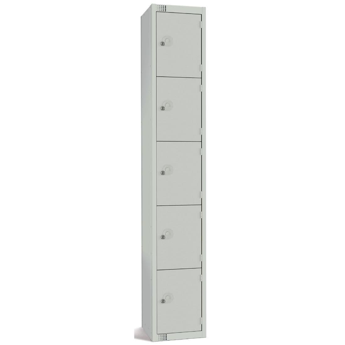 Elite Five Door Coin Return Locker with Sloping Top Grey JD Catering Equipment Solutions Ltd