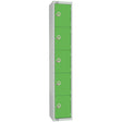 Elite Five Door Manual Combination Locker Locker Green with Sloping Top JD Catering Equipment Solutions Ltd