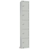 Elite Five Door Manual Combination Locker Locker Grey JD Catering Equipment Solutions Ltd