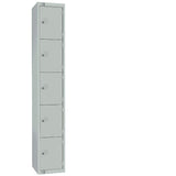 Elite Five Door Manual Combination Locker Locker Grey with Sloping Top JD Catering Equipment Solutions Ltd