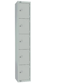 CG615-CLS Elite Five Door Manual Combination Locker Locker Grey with Sloping Top - JD Catering Equipment Solutions Ltd