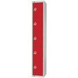 Elite Five Door Manual Combination Locker Locker Red with Sloping Top JD Catering Equipment Solutions Ltd