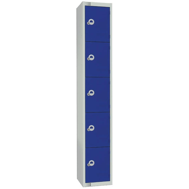 Elite Five Door Manual Combination Locker with Sloping Top JD Catering Equipment Solutions Ltd