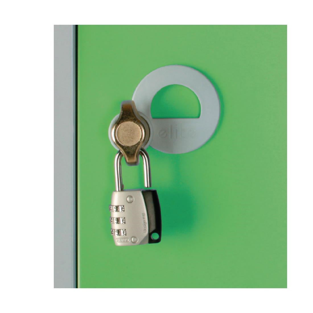Elite Five Door Padlock Locker with Sloping Top Green JD Catering Equipment Solutions Ltd