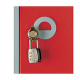 Elite Five Door Padlock Locker with Sloping Top Red JD Catering Equipment Solutions Ltd