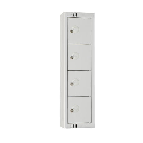 Elite Personal Effects Locker 4 Door Grey Camlock JD Catering Equipment Solutions Ltd