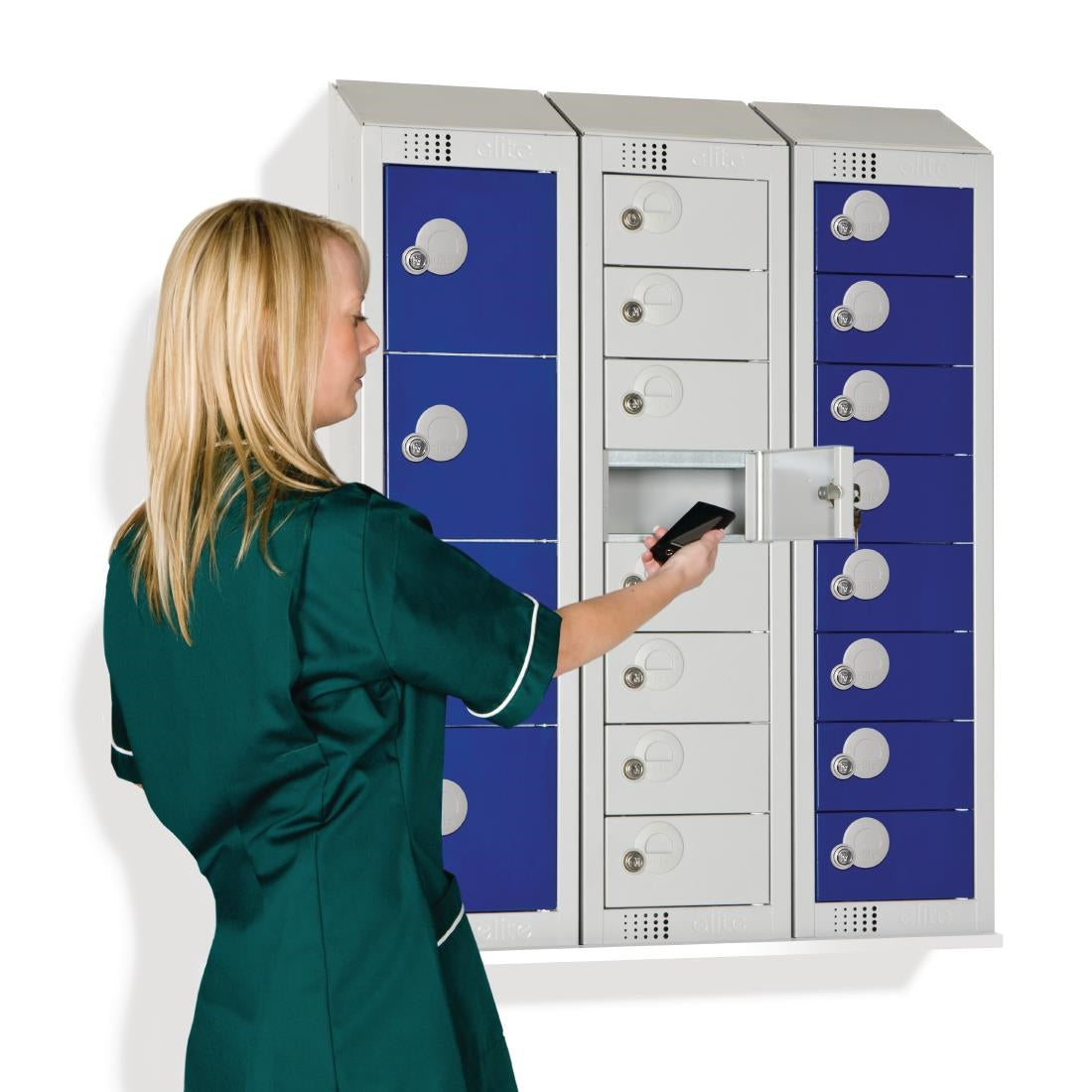 Elite Personal Effects Locker 4 Door Grey Camlock JD Catering Equipment Solutions Ltd