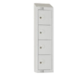 Elite Personal Effects Locker 4 Door Grey Camlock Sloping Top JD Catering Equipment Solutions Ltd