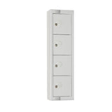 Elite Personal Effects Locker 4 Door Grey Padlock JD Catering Equipment Solutions Ltd