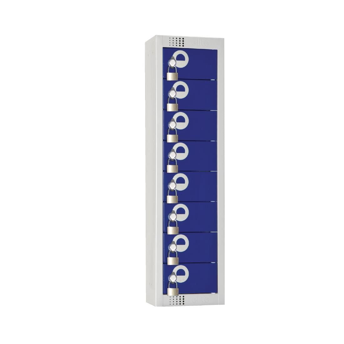 Elite Personal Effects Locker 8 Door Blue Camlock JD Catering Equipment Solutions Ltd