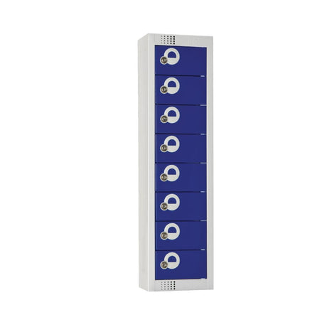 Elite Personal Effects Locker 8 Door Blue Camlock JD Catering Equipment Solutions Ltd