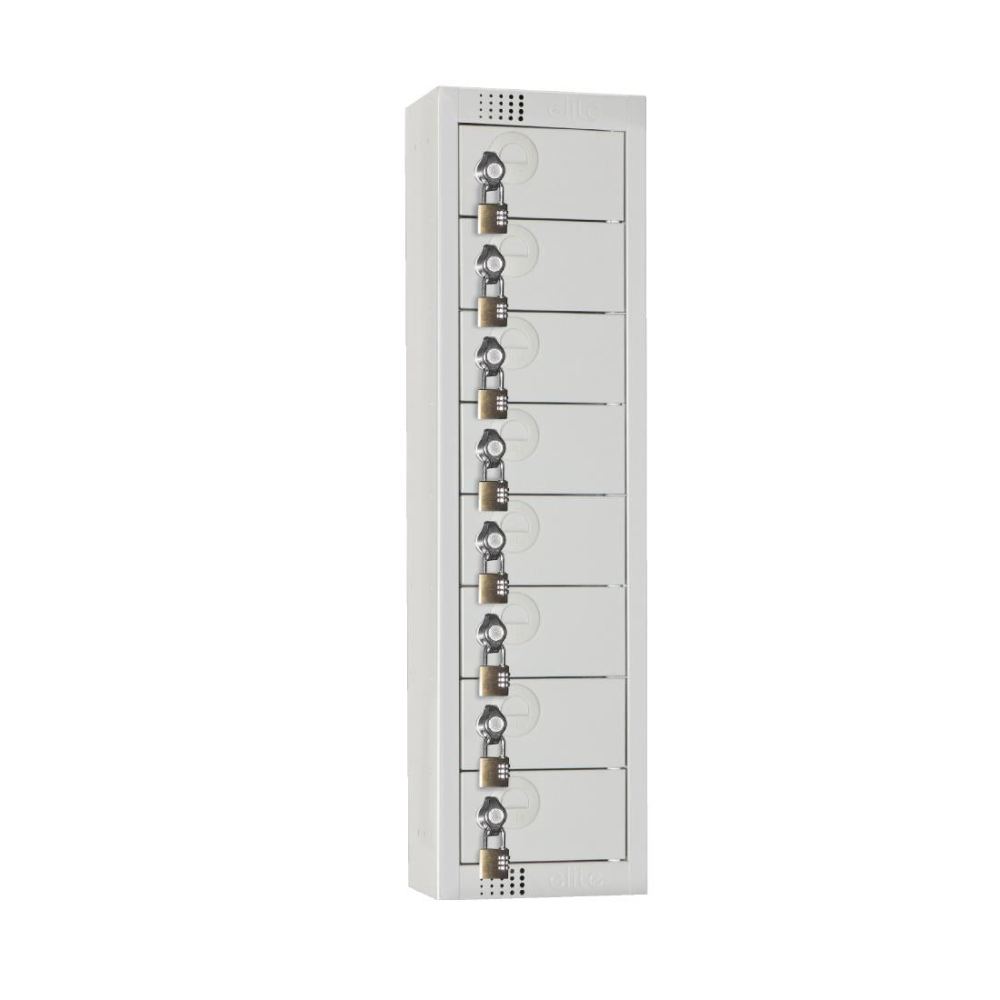 Elite Personal Effects Locker 8 Door Grey Padlock JD Catering Equipment Solutions Ltd