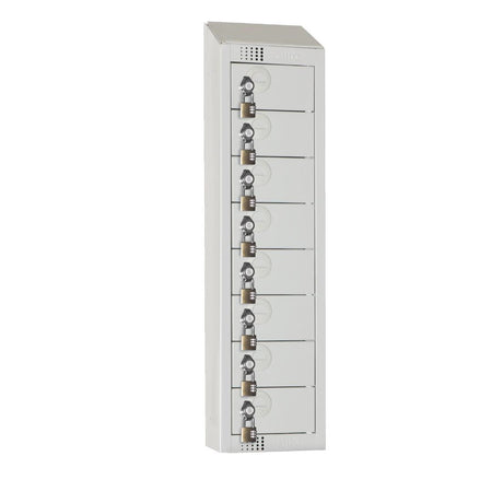 Elite Personal Effects Locker 8 Door Grey Padlock Sloping Top JD Catering Equipment Solutions Ltd