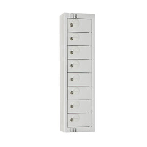 CF754-PS Elite Personal Effects Locker 8 Door Grey Padlock Sloping Top - JD Catering Equipment Solutions Ltd