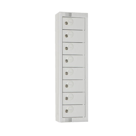 Elite Personal Effects Locker 8 Door Grey Padlock Sloping Top JD Catering Equipment Solutions Ltd