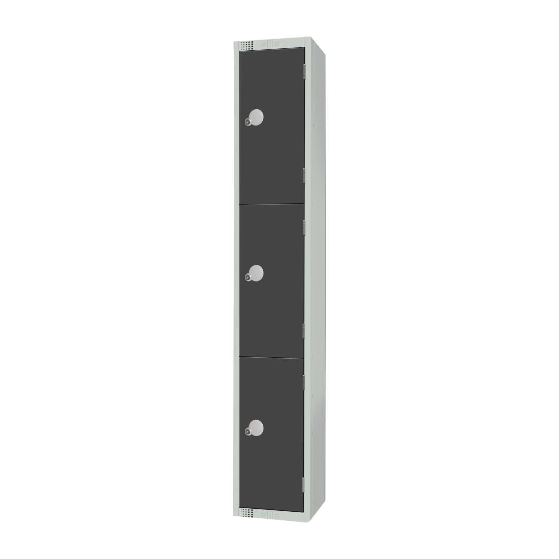 Elite Three Door Padlock Locker 450mm Deep JD Catering Equipment Solutions Ltd