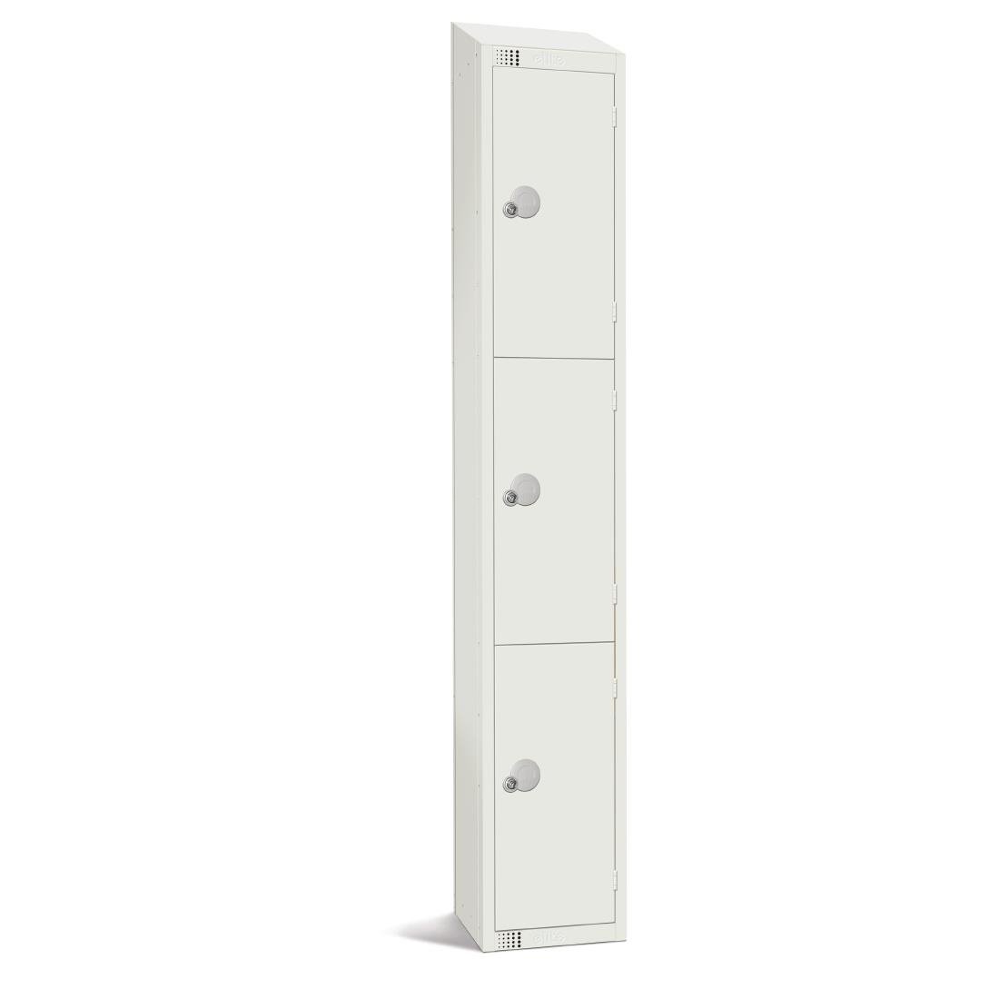 Elite Three Door Padlock Locker with Sloping Top JD Catering Equipment Solutions Ltd