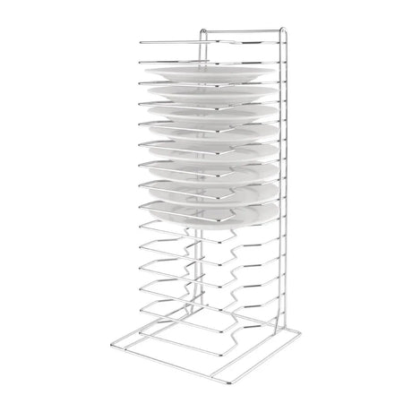F027 Vogue Pizza Pan Stacking Rack 15 Slot JD Catering Equipment Solutions Ltd