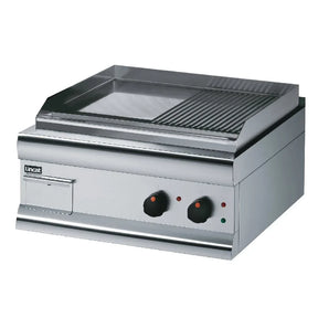 F926 GS6/TR - Lincat Silverlink 600 Electric Counter-top Griddle - Twin Zone - Half-Ribbed Plate - W 600 mm - 4.0 kW - JD Catering Equipment Solutions Ltd