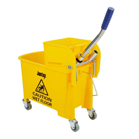 F951 Jantex Kentucky Mop Bucket and Wringer 20Ltr Yellow JD Catering Equipment Solutions Ltd