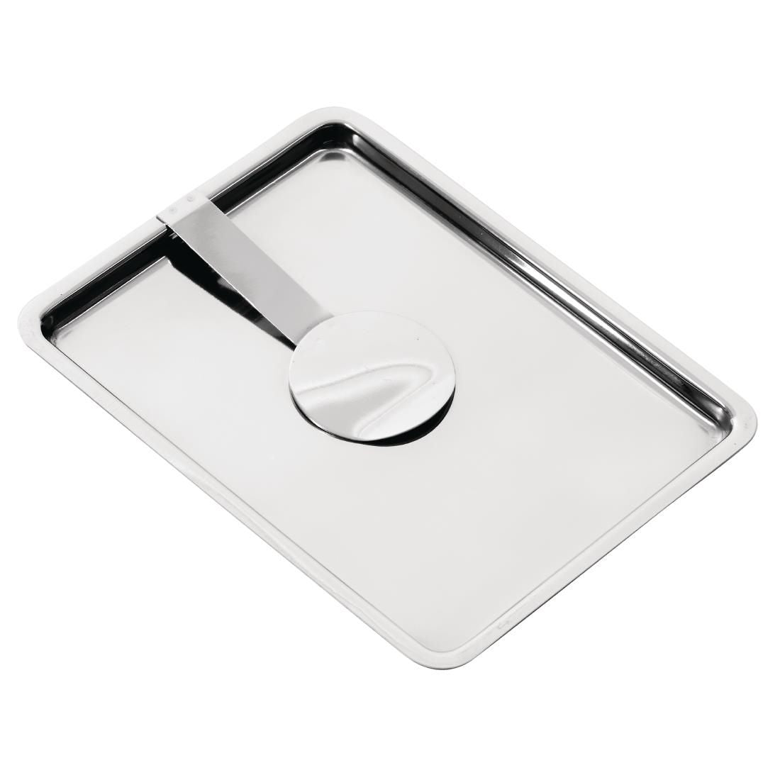 F979 Olympia Curved Stainless Steel Tip Tray With Bill Clip JD Catering Equipment Solutions Ltd