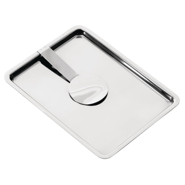 F979 Olympia Curved Stainless Steel Tip Tray With Bill Clip JD Catering Equipment Solutions Ltd