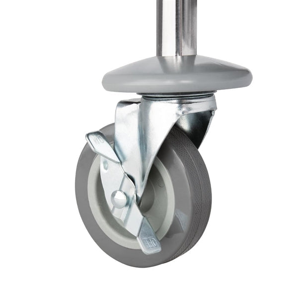 F997 Vogue Stainless Steel 2 Tier Clearing Trolley Medium JD Catering Equipment Solutions Ltd