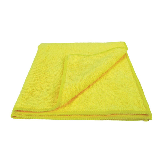 FA218 EcoTech Microfibre Cloths Yellow (Pack of 10) JD Catering Equipment Solutions Ltd