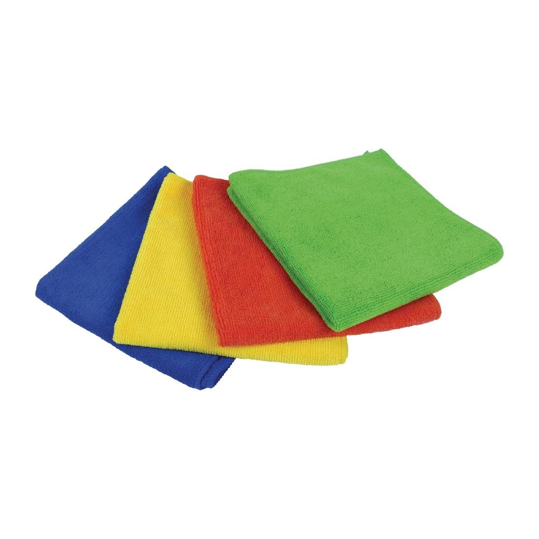 FA219 EcoTech Microfibre Cloths Green (Pack of 10) JD Catering Equipment Solutions Ltd