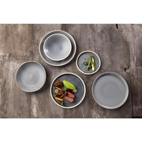 FA300 Olympia Canvas Flat Round Plate Blue Granite 180mm (Pack of 6) - JD Catering Equipment Solutions Ltd