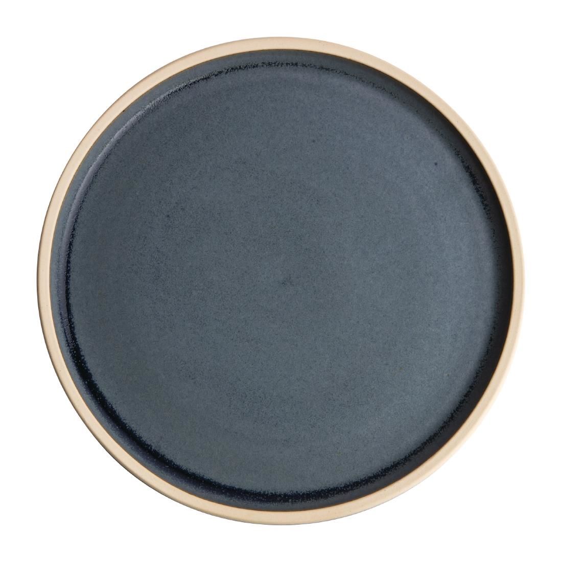 FA300 Olympia Canvas Flat Round Plate Blue Granite 180mm (Pack of 6) JD Catering Equipment Solutions Ltd