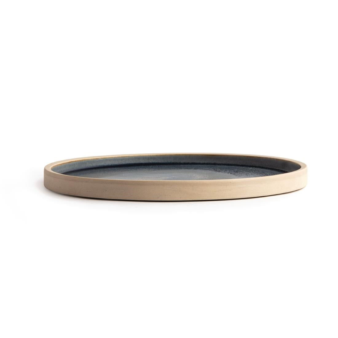 FA301 Olympia Canvas Flat Round Plate Blue Granite 250mm (Pack of 6) JD Catering Equipment Solutions Ltd