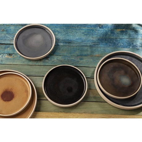 FA301 Olympia Canvas Flat Round Plate Blue Granite 250mm (Pack of 6) - JD Catering Equipment Solutions Ltd