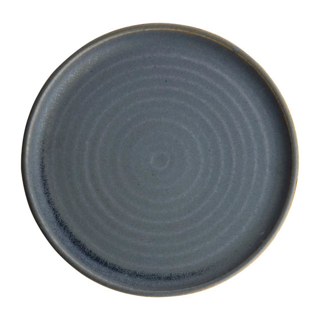 FA303 Olympia Canvas Small Rim Round Plate Blue Granite 265mm (Pack of 6) JD Catering Equipment Solutions Ltd