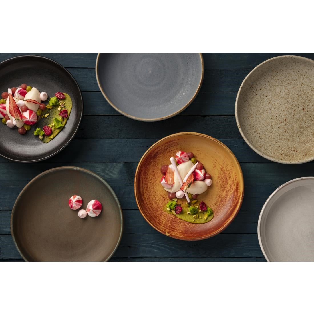 FA306 Olympia Canvas Coupe Bowl Blue Granite 230mm (Pack of 6) JD Catering Equipment Solutions Ltd