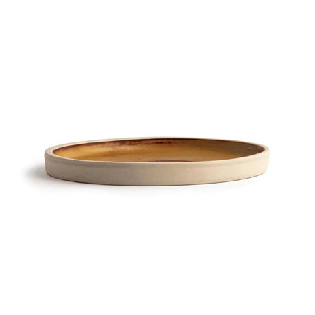 FA307 Olympia Canvas Flat Round Plate Sienna Rust 180mm (Pack of 6) - JD Catering Equipment Solutions Ltd
