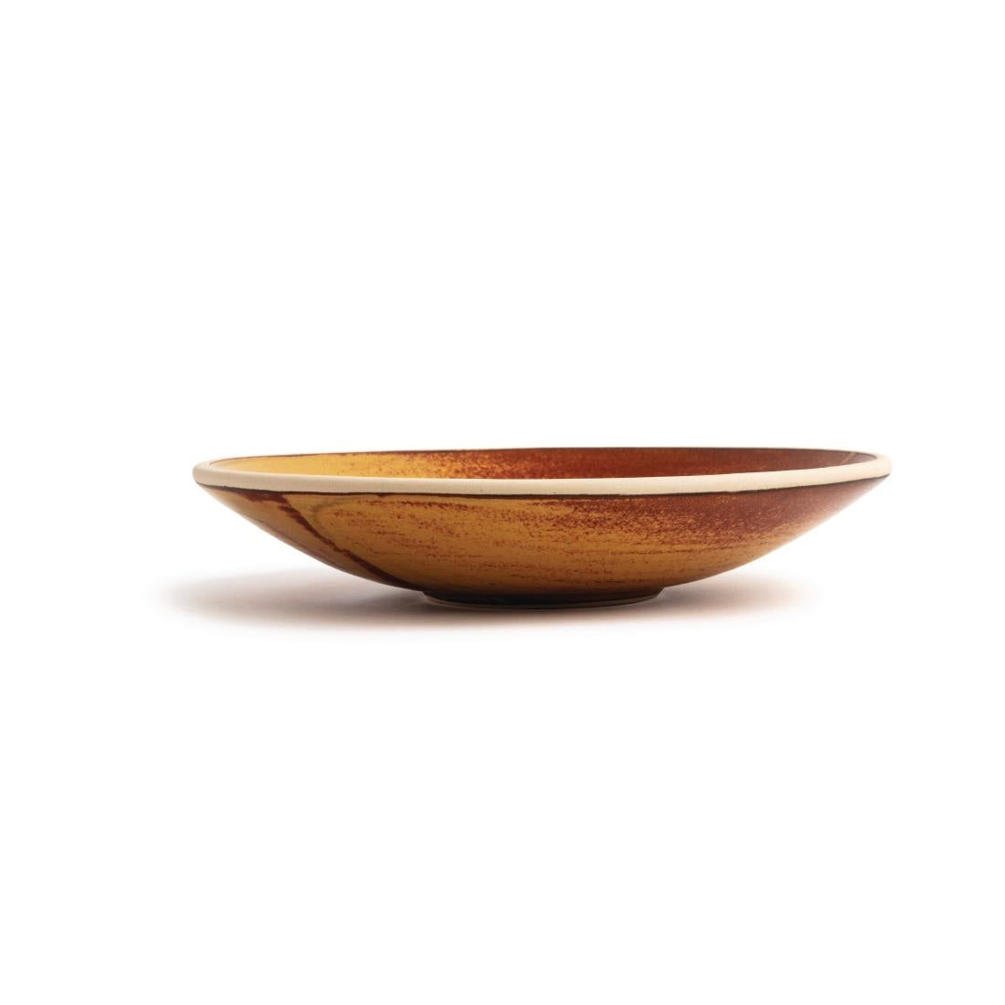 FA312 Olympia Canvas Shallow Tapered Bowl Sienna Rust 200mm (Pack of 6) JD Catering Equipment Solutions Ltd