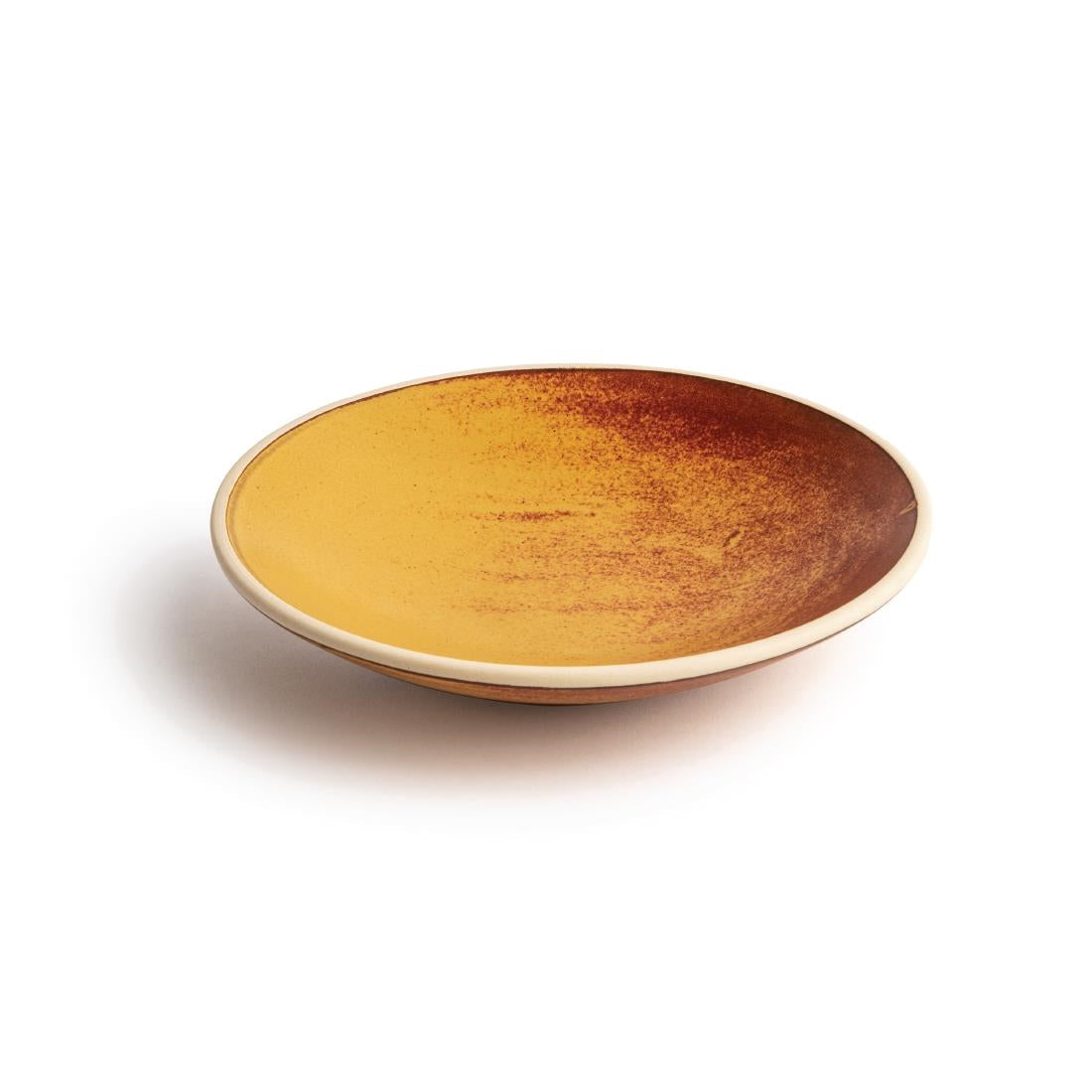 FA312 Olympia Canvas Shallow Tapered Bowl Sienna Rust 200mm (Pack of 6) JD Catering Equipment Solutions Ltd