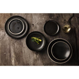 FA314 Olympia Canvas Flat Round Plate Delhi Black 180mm (Pack of 6) JD Catering Equipment Solutions Ltd