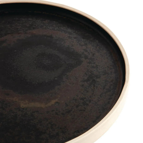FA315 Olympia Canvas Flat Round Plate Delhi Black 250mm (Pack of 6) - JD Catering Equipment Solutions Ltd