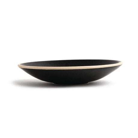 FA319 Olympia Canvas Shallow Tapered Bowl Delhi Black 200mm (Pack of 6) - JD Catering Equipment Solutions Ltd