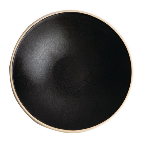 FA319 Olympia Canvas Shallow Tapered Bowl Delhi Black 200mm (Pack of 6) JD Catering Equipment Solutions Ltd