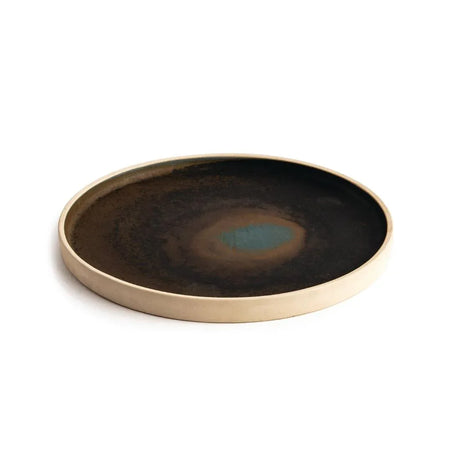 FA322 Olympia Canvas Flat Round Plate Green Verdigris 250mm (Pack of 6) - JD Catering Equipment Solutions Ltd