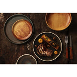 FA322 Olympia Canvas Flat Round Plate Green Verdigris 250mm (Pack of 6) JD Catering Equipment Solutions Ltd