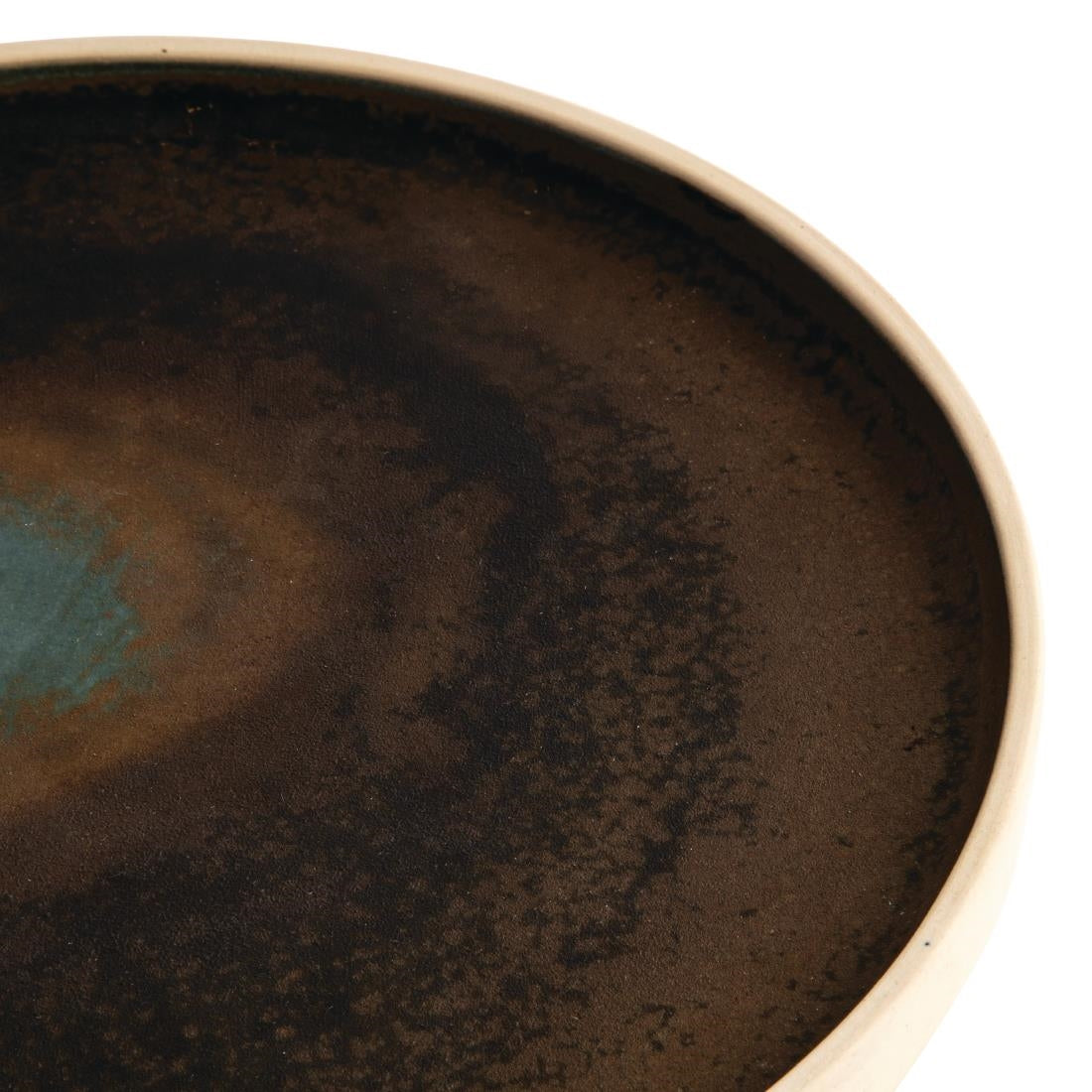 FA322 Olympia Canvas Flat Round Plate Green Verdigris 250mm (Pack of 6) JD Catering Equipment Solutions Ltd