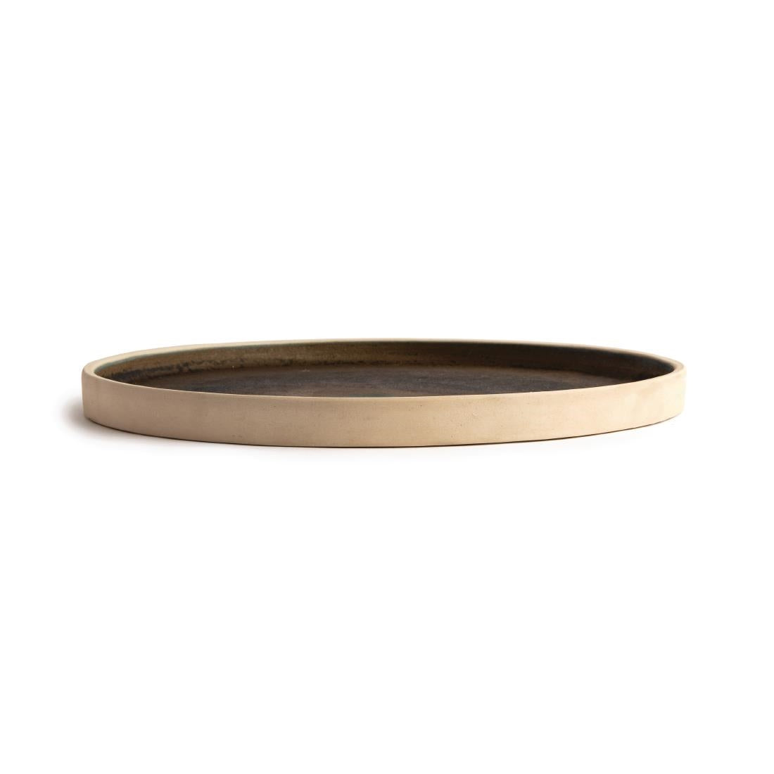 FA322 Olympia Canvas Flat Round Plate Green Verdigris 250mm (Pack of 6) JD Catering Equipment Solutions Ltd