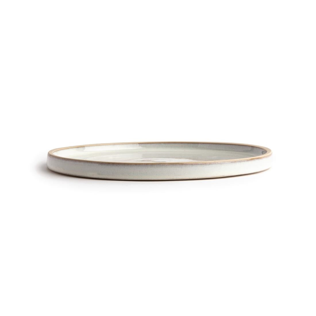 FA329 Olympia Canvas Flat Round Plate Murano White 250mm (Pack of 6) JD Catering Equipment Solutions Ltd