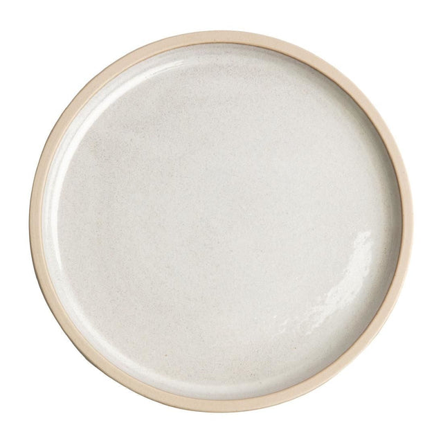 FA329 Olympia Canvas Flat Round Plate Murano White 250mm (Pack of 6) JD Catering Equipment Solutions Ltd