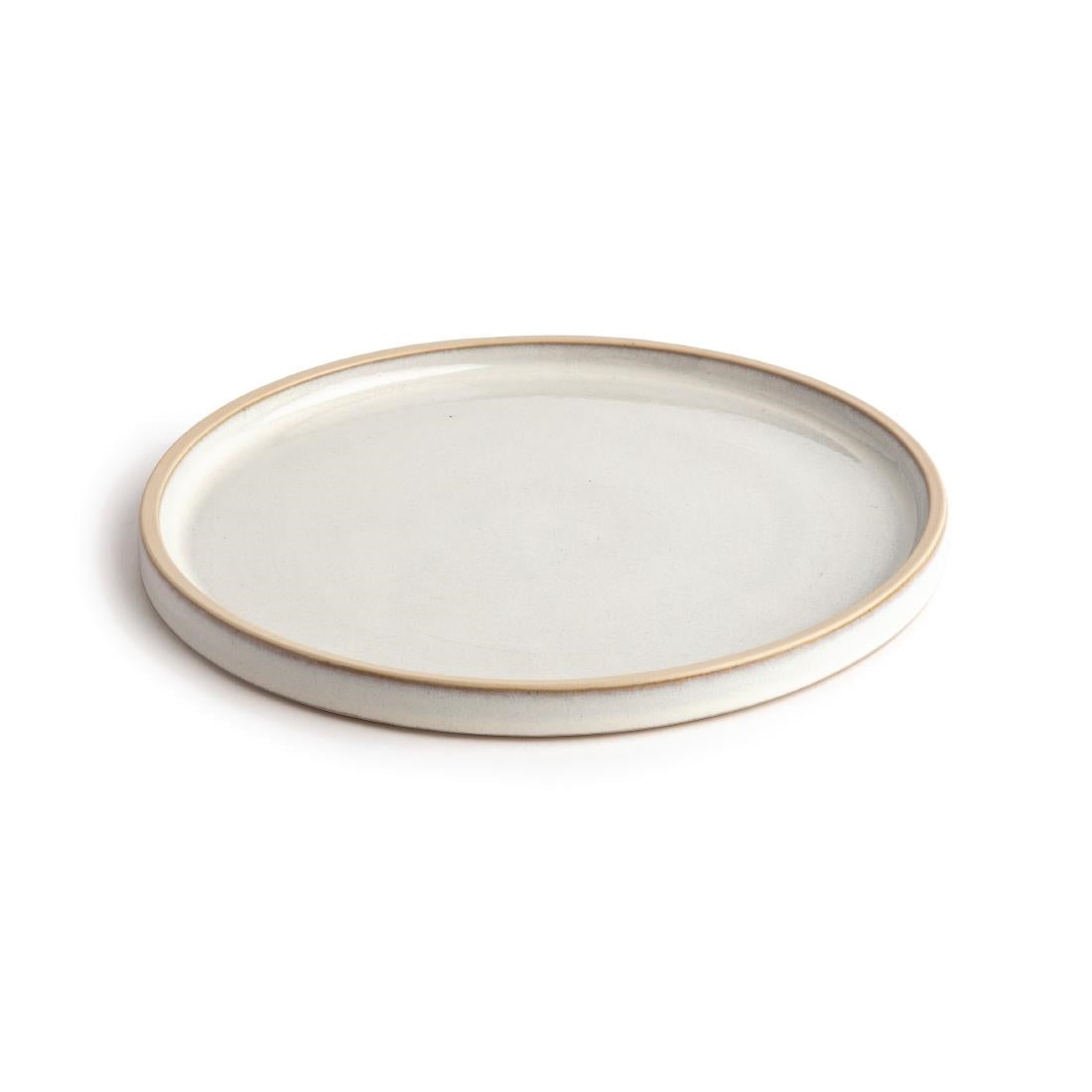 FA329 Olympia Canvas Flat Round Plate Murano White 250mm (Pack of 6) JD Catering Equipment Solutions Ltd